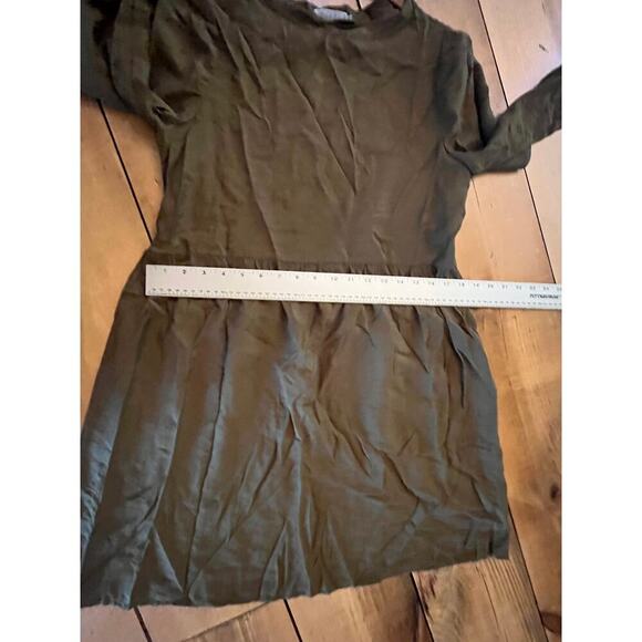 Lacausa women's olive green lightweight long sleeve dress. Anthropologie. XS - Picture 7 of 8
